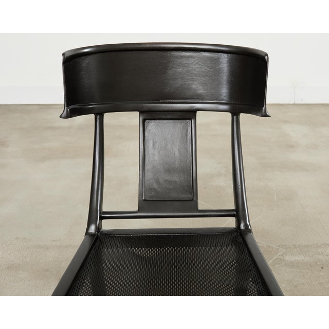 Michael Taylor Metal Klismos Garden Chairs Set of Four For Sale - Image 10 of 18