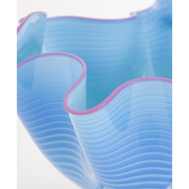 Signed Studio Glass Handkerchief Bowl, 2004 For Sale - Image 4 of 10
