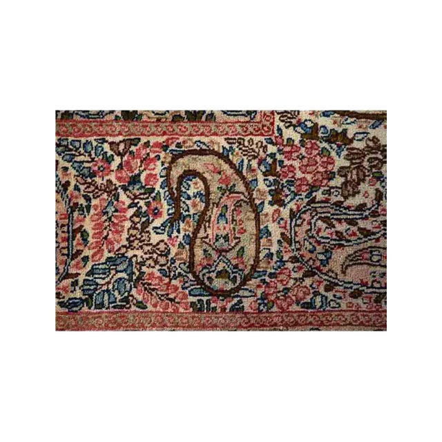 1950s Old Persian Kerman Area Rug 10x12 For Sale - Image 4 of 8