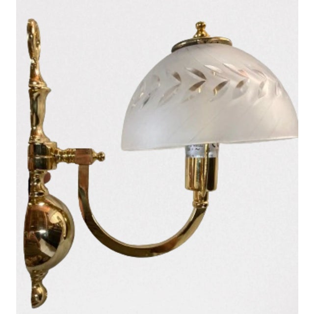 Gold Dutch Wall Light, 1990s For Sale - Image 8 of 12
