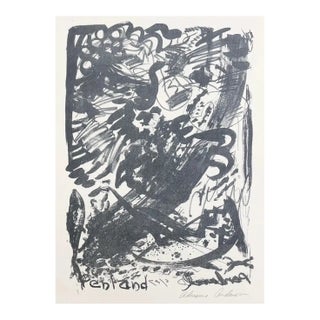 1987 Adrienne Anderson Penland North Carolina Abstract Lithograph For Sale