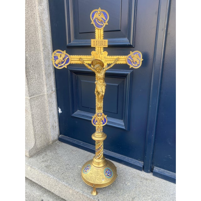 Neo Gothic Altar Crucifix For Sale - Image 5 of 18
