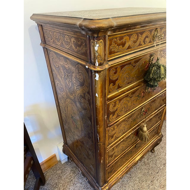 Antique French or Italian Lady’s Dresser W/ 6 Drawers For Sale - Image 11 of 12