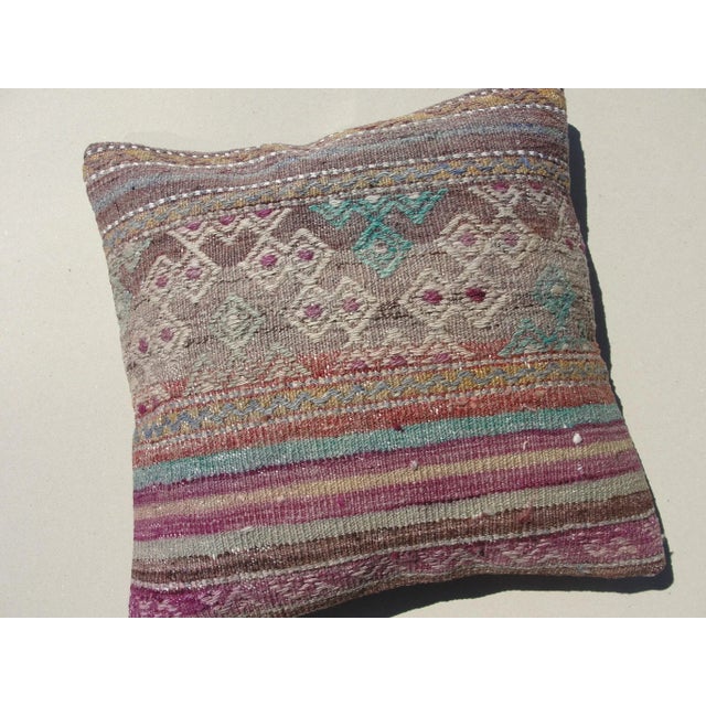 Art Deco Vintage Kilim Rug Pillow Cover For Sale - Image 3 of 8