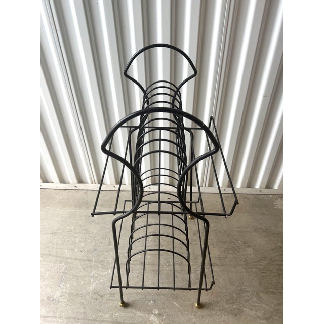 Vintage Mid-Century Modern Atomic Arched Standing Record Stand | Chairish