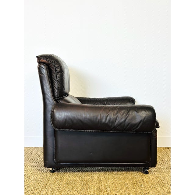Scandinavian Modular Leather Sofa and Armchair, 1960s, Set of 4 For Sale - Image 17 of 18