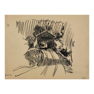 Norman Kent Mentz New York Covered Bridge Drawing