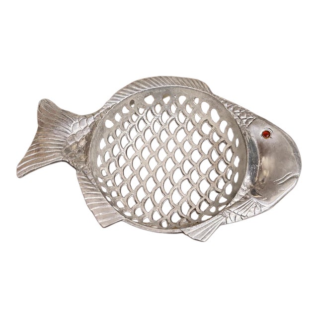 Vintage Arthur Court Fish Bowl — Cast Aluminum, 1981 For Sale