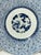 Antique 16" Blue and White Plate With Detailed and Intricate Hand Painting Pine and Plum Design For Sale - Image 13 of 18