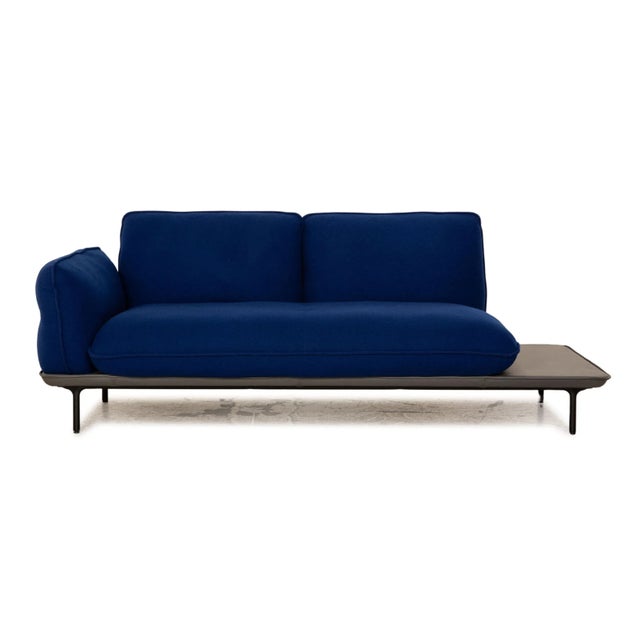 Blue Model 515 Addit 2-Seater Sofa in Blue Fabric and Leather from Rolf Benz For Sale - Image 8 of 8