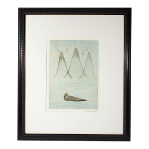 Etching of a Bird by Keiko Minami