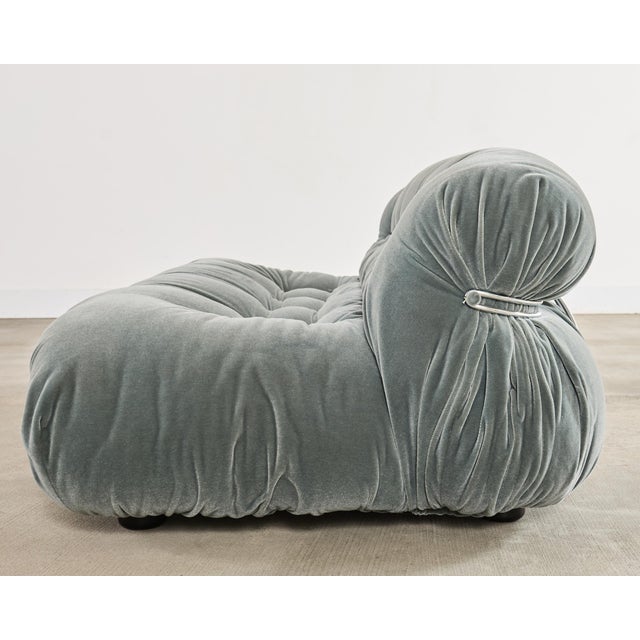 1970s Cassina Soriana Mohair Sofa Designed by Afra and Tobia Scarpa For Sale - Image 5 of 18
