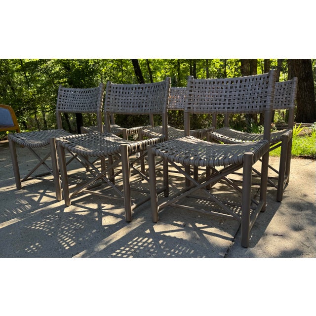 Metal McGuire Antalya Outdoor Side Chairs- Set of 6 For Sale - Image 7 of 12