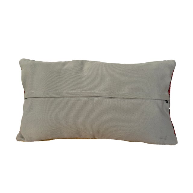 Mid 20th Century Vintage Kilim Wool Lumbar Pillows – Pair For Sale - Image 5 of 5