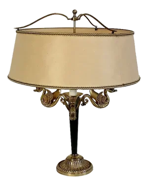 Empire Style Gilt Brass Lamp, Early 20th Century