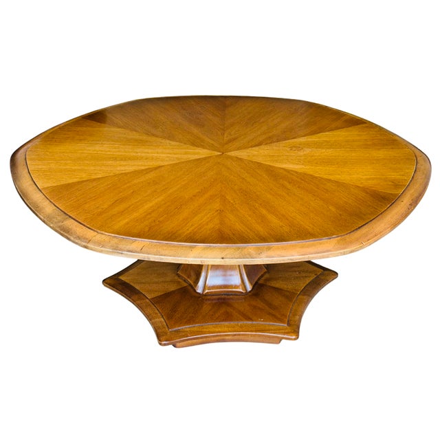 Wood Vintage Drexel Heritage Plaudit Collection Adjustable Lift-Top Table | Mid-Century Modern Hi-Low Cocktail Dining For Sale - Image 7 of 16