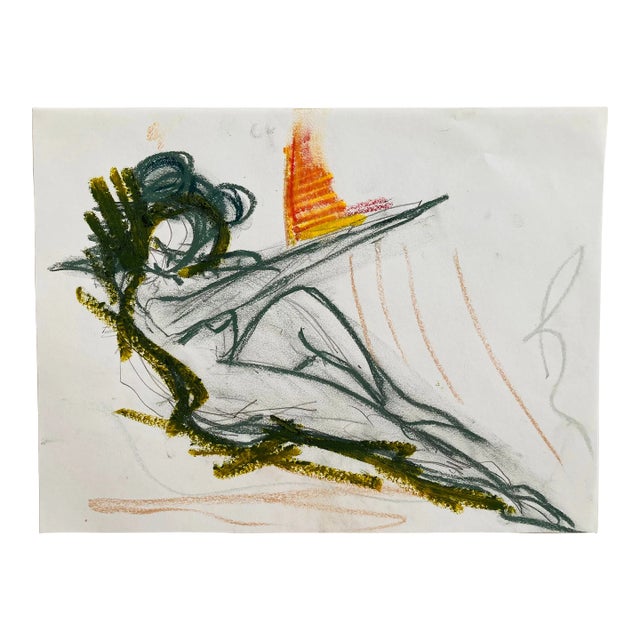 Original “Study” French Pastel by Erik Sulander 9x12 on Paper, Signed, Unframed. For Sale