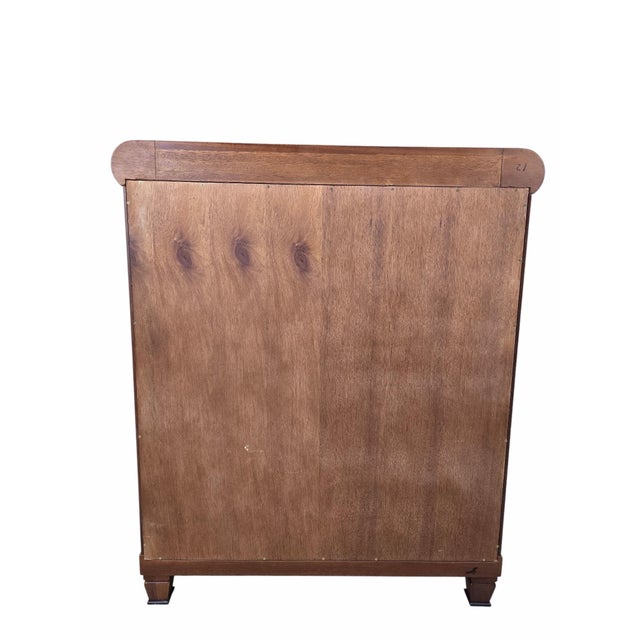 Wood Late 20th Century Neoclassical Empire Revival Mahogany Bar Cabinet For Sale - Image 7 of 12