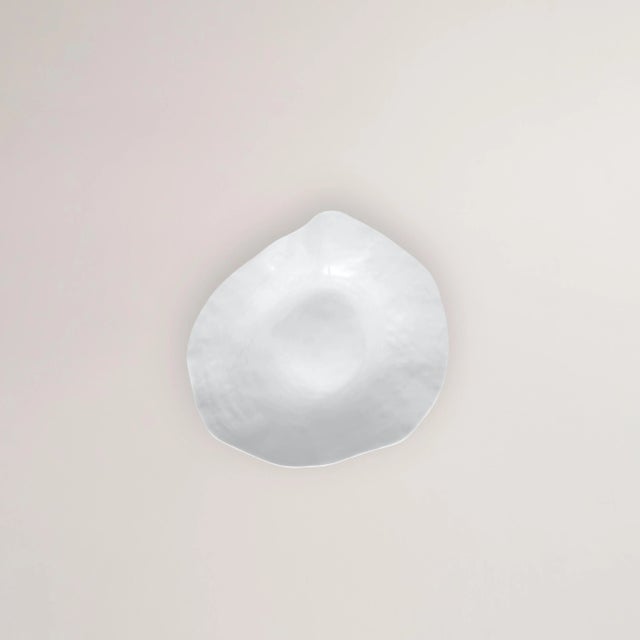 Indulge Nº6 Large White Handmade Porcelain Plates by Sarah-Linda Forrer, Set of 2 For Sale - Image 9 of 9