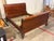 Traditional Queen Size Empire Revival Style Carved Mahogany Sleigh Bed Frame For Sale - Image 3 of 12