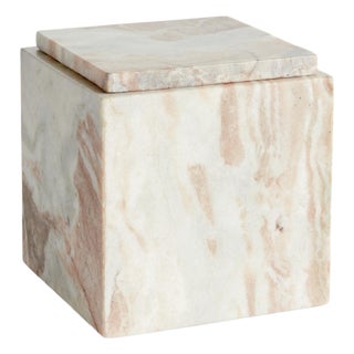 Jaqueline Marble Square Lidded Box Tall For Sale