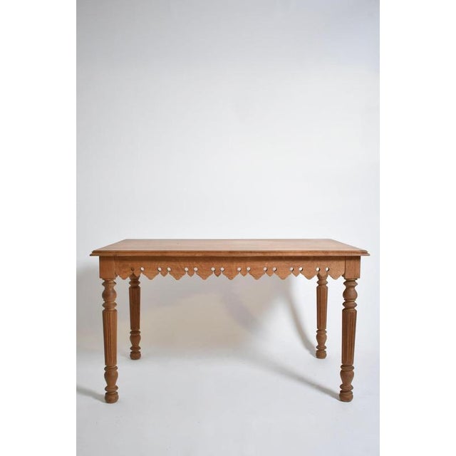 Rustic Console Table in Turned Oak For Sale - Image 5 of 5
