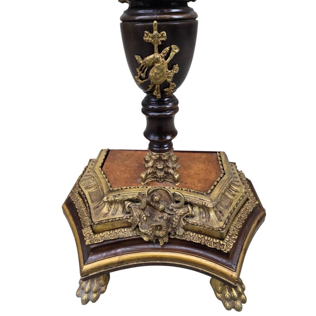 Bronze Vintage French Louis XV Style Walnut & Gilt Bronze Console Table For Sale - Image 8 of 10