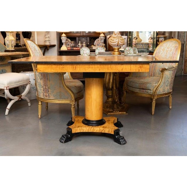 Early 19th Century Biedermeier Birch Drop-Leaf Sofa Table For Sale - Image 4 of 6