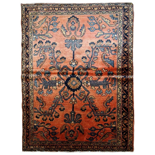 Textile 1920s Handmade Antique Persian Lilihan Rug For Sale - Image 7 of 7