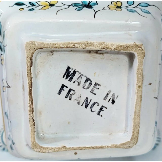 Antique French 20th C Quimper Style Porcelain Tulip Vase Tulipiere Tower For Sale - Image 9 of 10