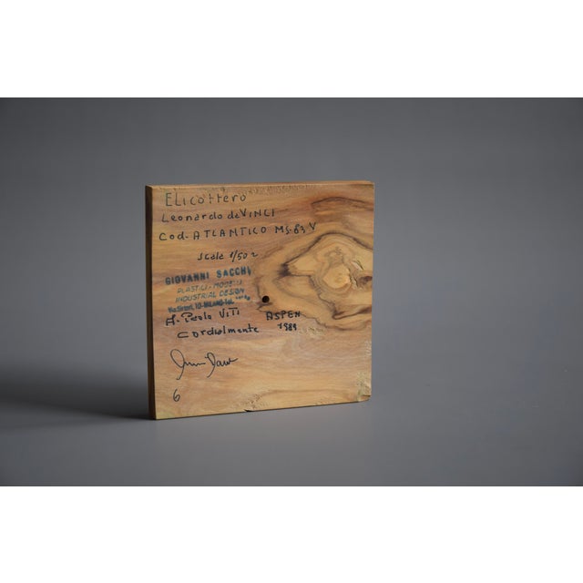 Leonardo Da Vinci Helicopter Model by Giovanni Sacchi For Sale - Image 5 of 14