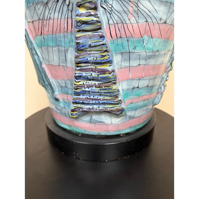 1960s Italian Large Ceramic Cat Lamp Attributed to San Polo Venice For Sale - Image 13 of 18