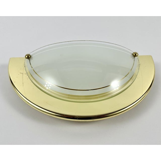 Vintage Wall Lamp in Brass & Glass from Massive, Belgium, 1970s For Sale - Image 4 of 10