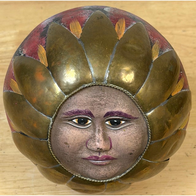 Early 21st Century Bustamante School Mexican Sun Sculpture on Lucite Stand For Sale - Image 5 of 12