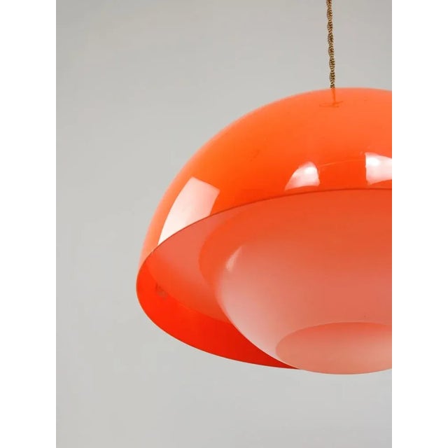 Italian Space Age Pendant in Chrome and Acrylic Glass, 1970s For Sale - Image 18 of 18
