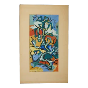 MCM Abstract Painting Artist Golins 1955