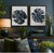 Navy Blue Blue Monstera Duo, Designed by Cheryl P Kohloff, Framed- Set of 2 For Sale - Image 8 of 8