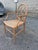 Vintage McGuire Style Faux Bamboo Rattan Spider Web Design Cracked Ice Caned Seat Armchair For Sale In Washington DC - Image 6 of 17