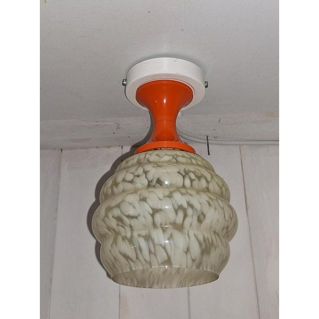Vintage Ceiling Lamp by Richard Essig, 1970s, in Very Good conditions. Designed 1970 to 1979 This piece has an attribution...