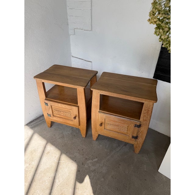 Oak Bedside Tables, 1950s, Set of 2 For Sale - Image 4 of 18