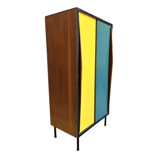 MCM Two Tone Armoire Cabinet by Willy Van Der Meeran for Tubax For Sale