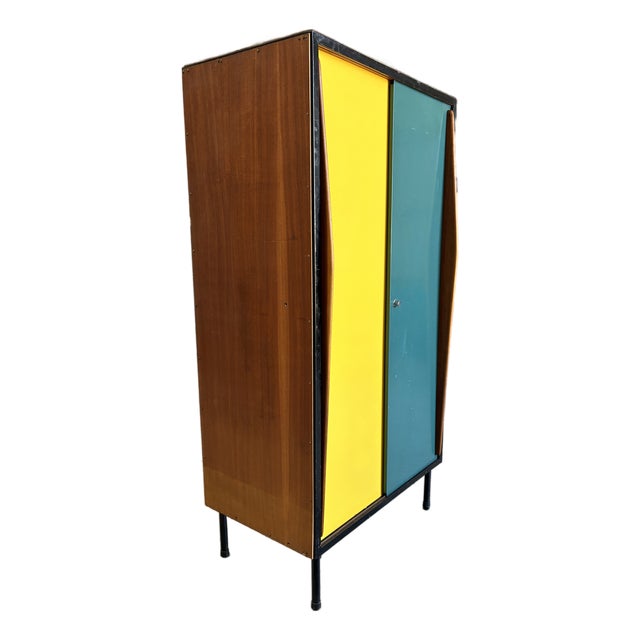 MCM Two Tone Armoire Cabinet by Willy Van Der Meeran for Tubax For Sale