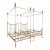 Pair of Vintage Faux Bamboo Metal Twin Four-Poster Canopy Beds For Sale