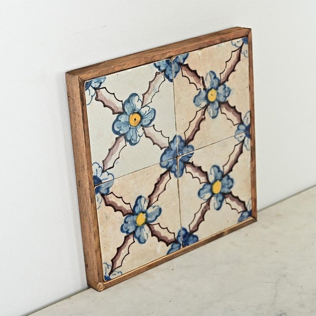 Framed Set of 18th Century Portuguese Tiles For Sale - Image 4 of 7