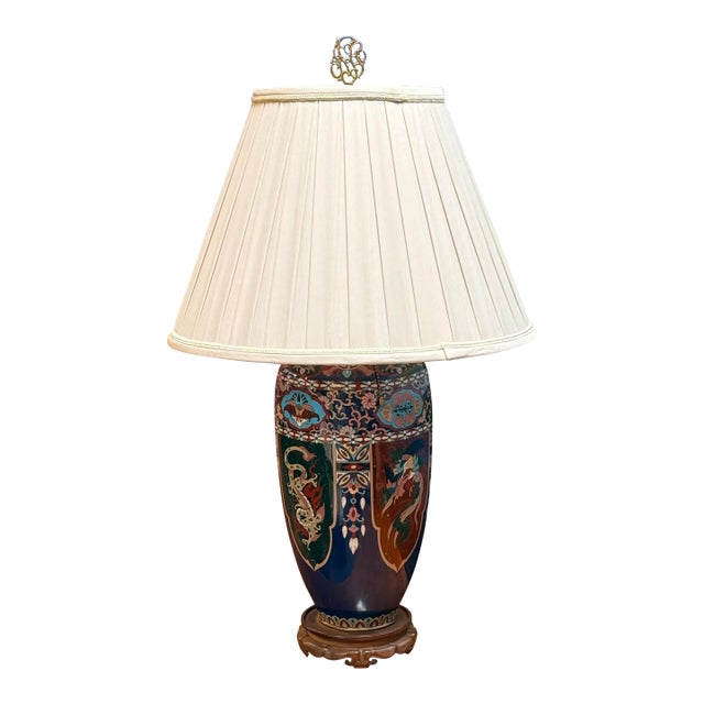 Mid Century Kutani Table Lamp For Sale