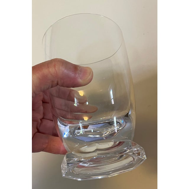 Large Art Deco Crystal High Ball Glasses or Water Goblets Circa 1930 - A Set of 6 For Sale - Image 4 of 10