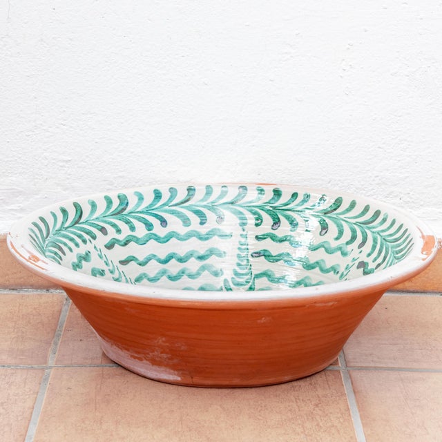 Large Spanish Revival Ceramic Lebrillo Bowl from Fajalauza, Granada, 2010s For Sale - Image 4 of 13