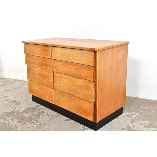 Vintage Chest of Drawers in Beech, 1950s For Sale - Image 4 of 11