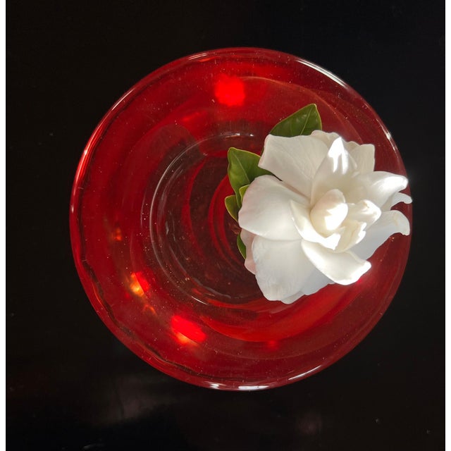 Anna Ehrner Kosta Boda Red Bowl For Sale In Los Angeles - Image 6 of 6