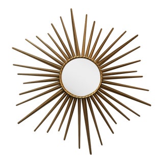 1990s Chaty Vallauris Style Sunburst Style Mirror For Sale